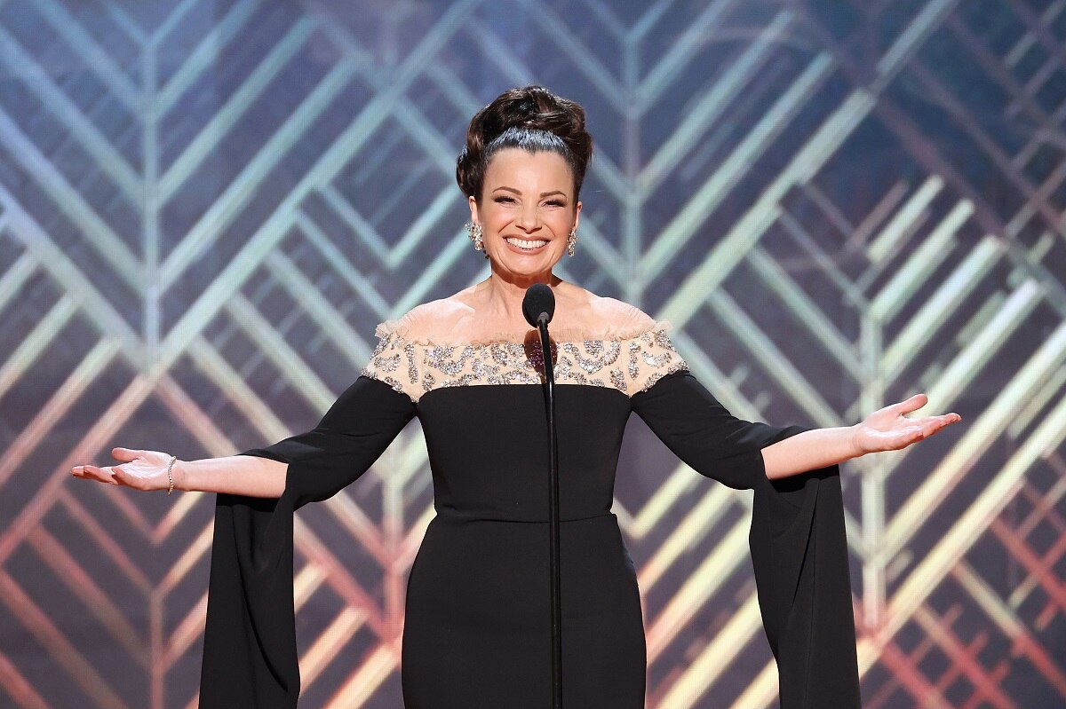 Fran Drescher stands onstage during the 28th Annual Screen Actors Guild Awards in 2022. Fran Drescher famously played Fran Fine in 'The Nanny'