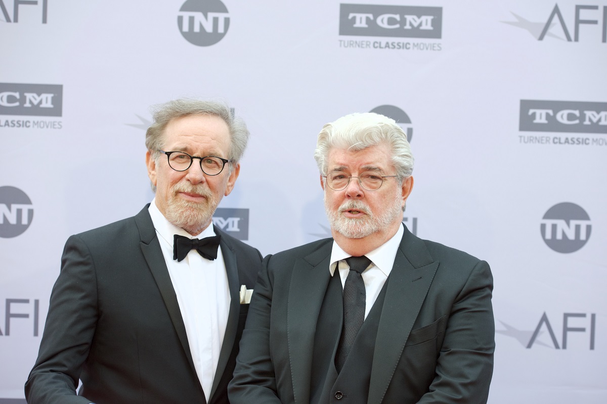 George Lucas and Steven Spielberg at the AFI Life Achievement Awards.