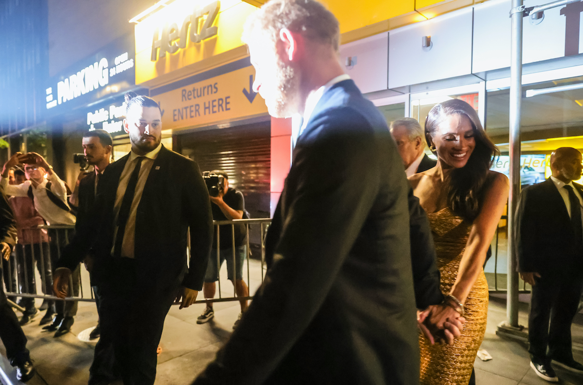 Prince Harry and Meghan Markle outside the Ms. Foundation Awards in New York City in May 2023