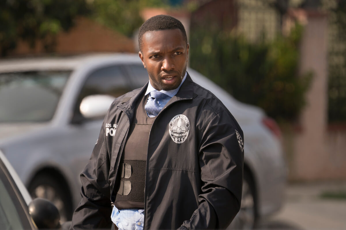 Jamie Hector as J. Edgar, dressed in police uniform, in 'Bosch'