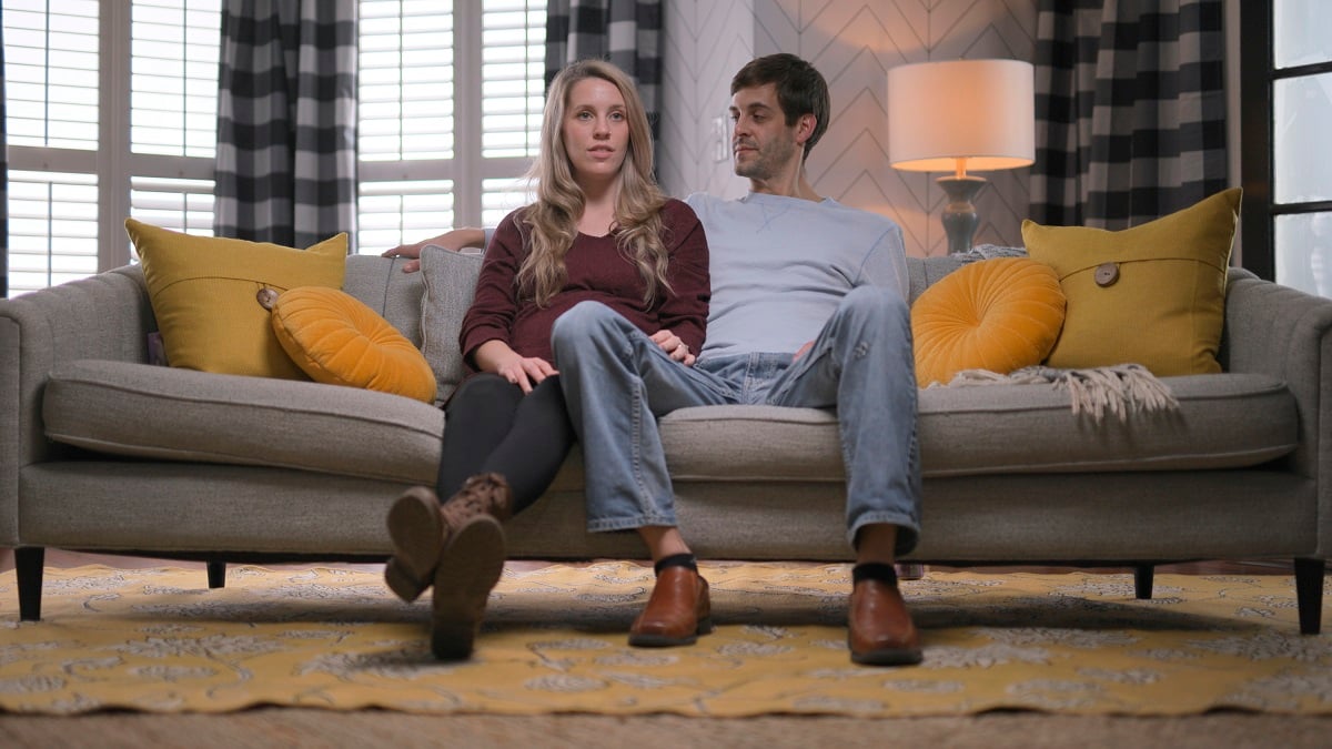Jill and Derick Dillard sit for an interview for 'Shiny Happy People: Duggar Family Secrets'
