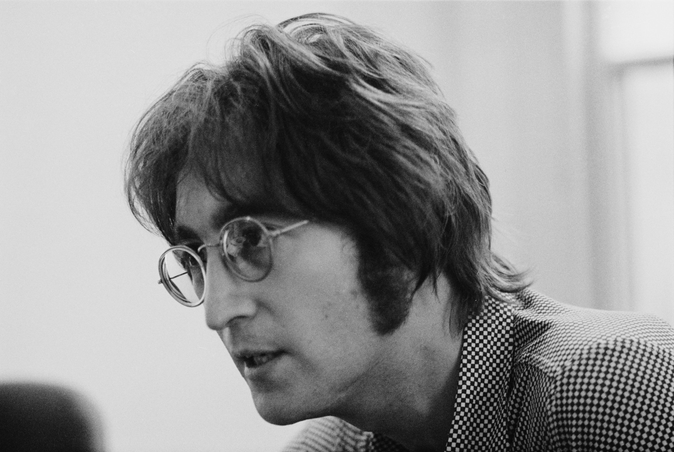 John Lennon being interviewed for Beat Instrumental magazine in London in 1971