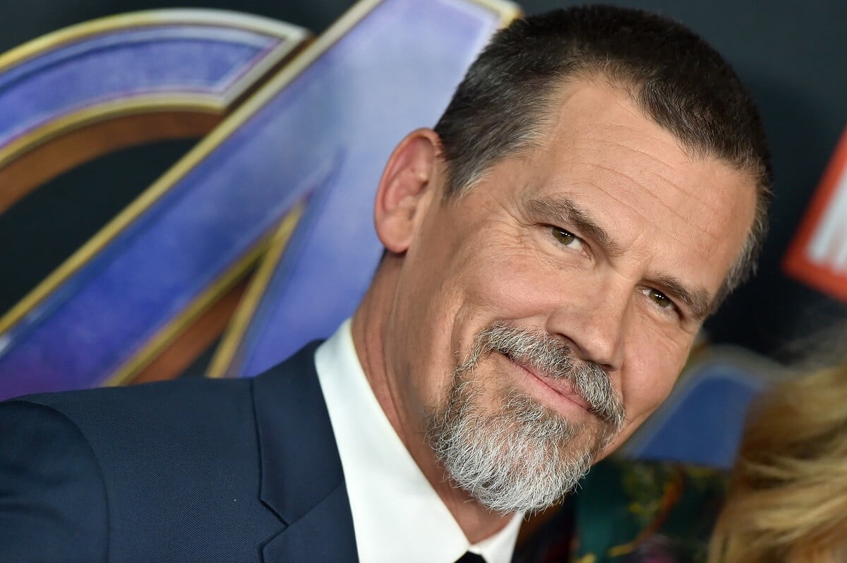 Josh Brolin taking a picture at the 'Avengers: Endgame' premiere.