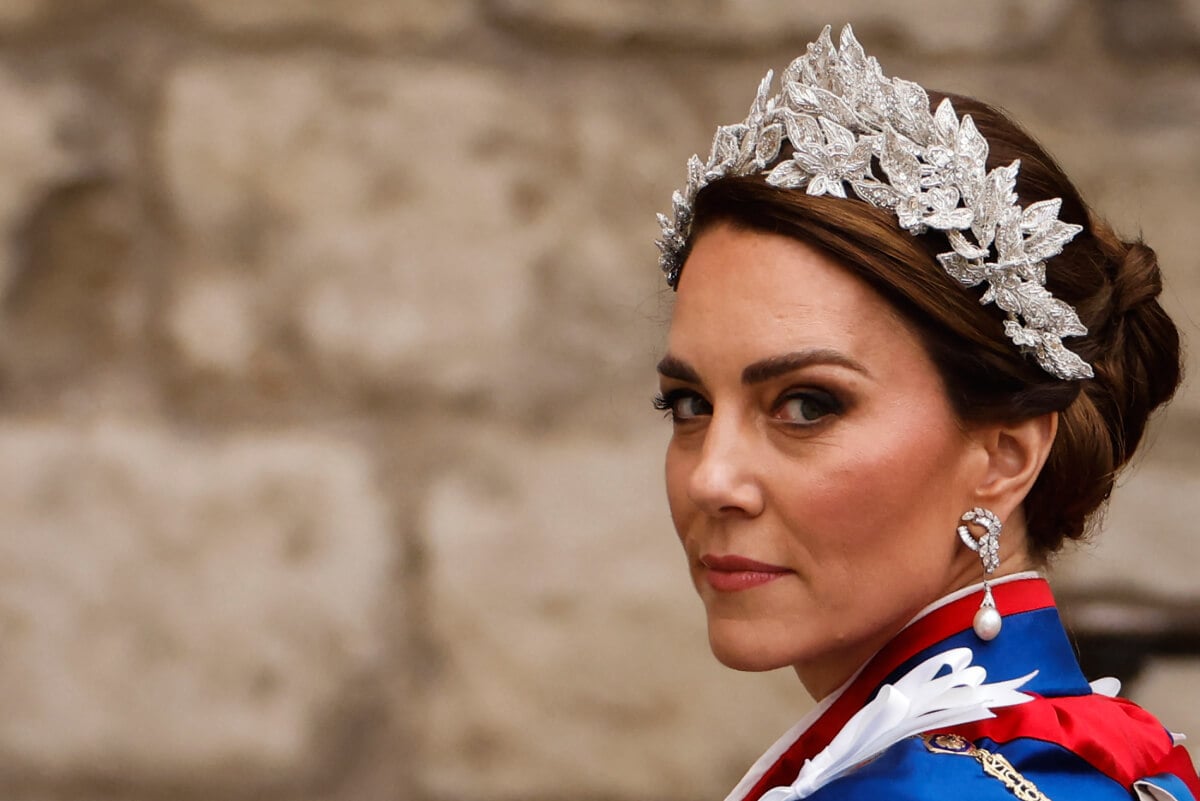 Kate Middleton, Princess of Wales arrives at Westminster Abbey in central London on May 6, 2023, ahead of the coronations of Britain's King Charles III and Britain's Camilla, Queen Consort
