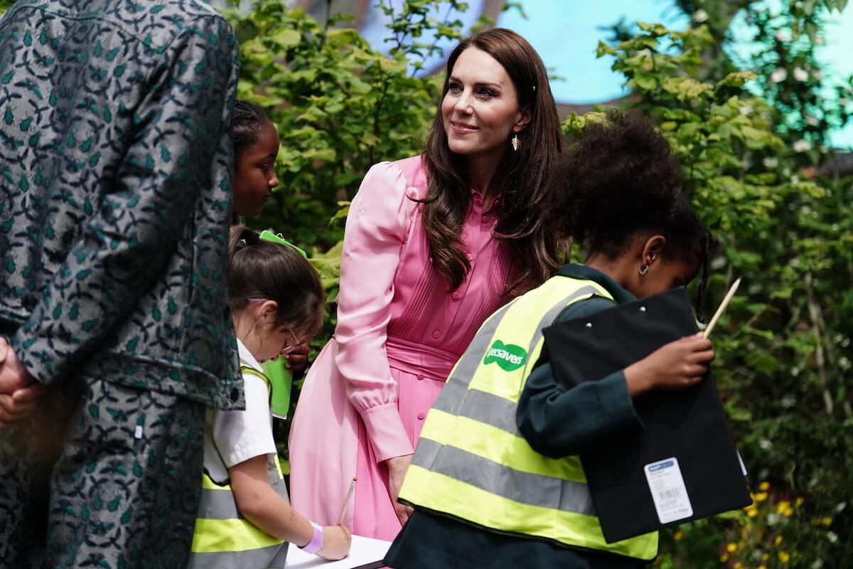 Kate Middleton, who showed she' a 'born teacher' at the 2023 Chelsea Flower Show, talks to kids