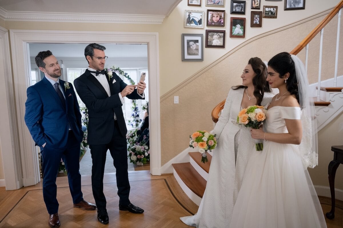 Marah and her girlfriend in wedding dresses in 'Firefly Lane' Season 2