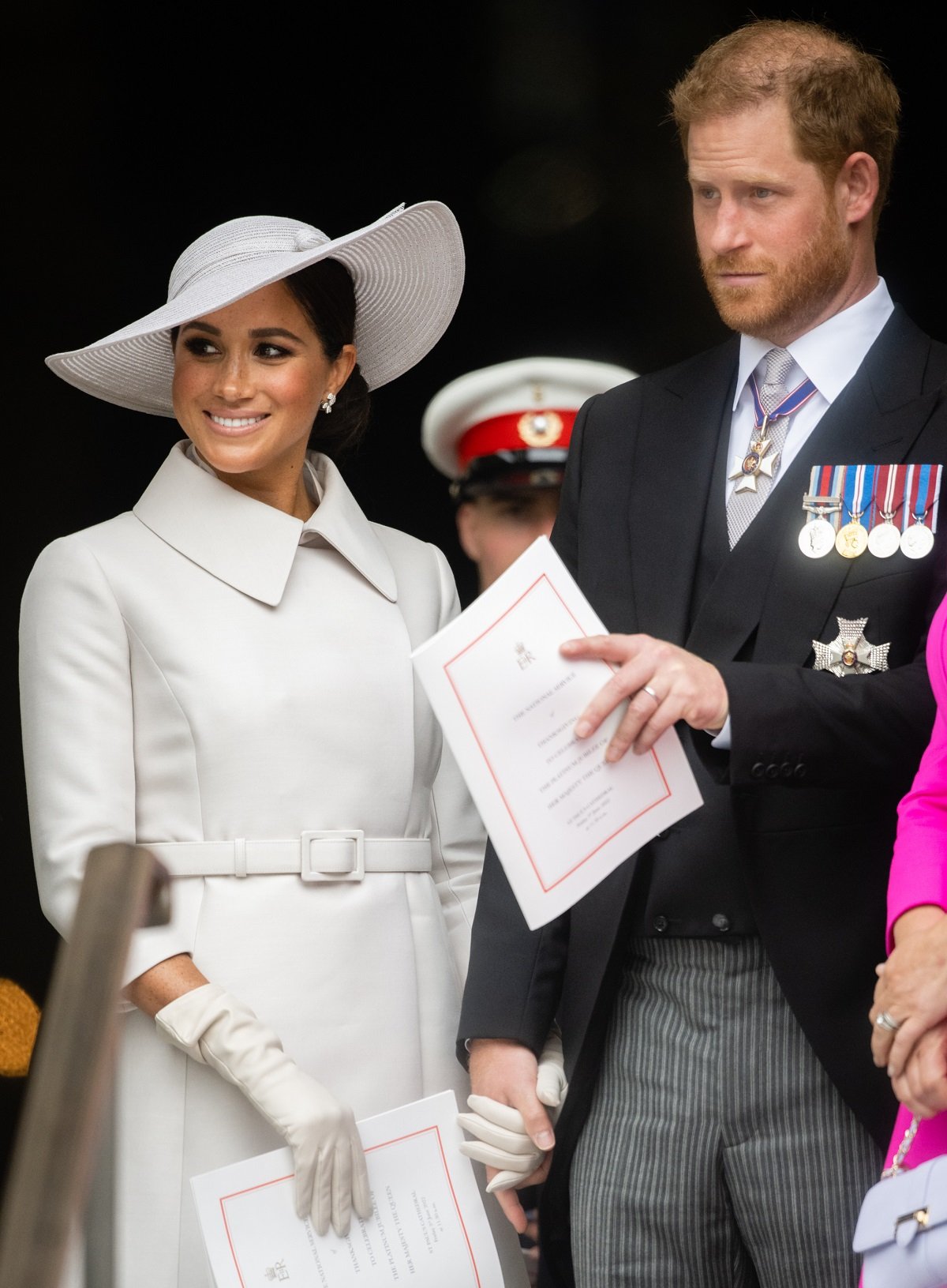 Meghan Markle and Prince Harry attend the National Service of Thanksgiving for Queen Elizabeth during Platinum Jubilee weekend
