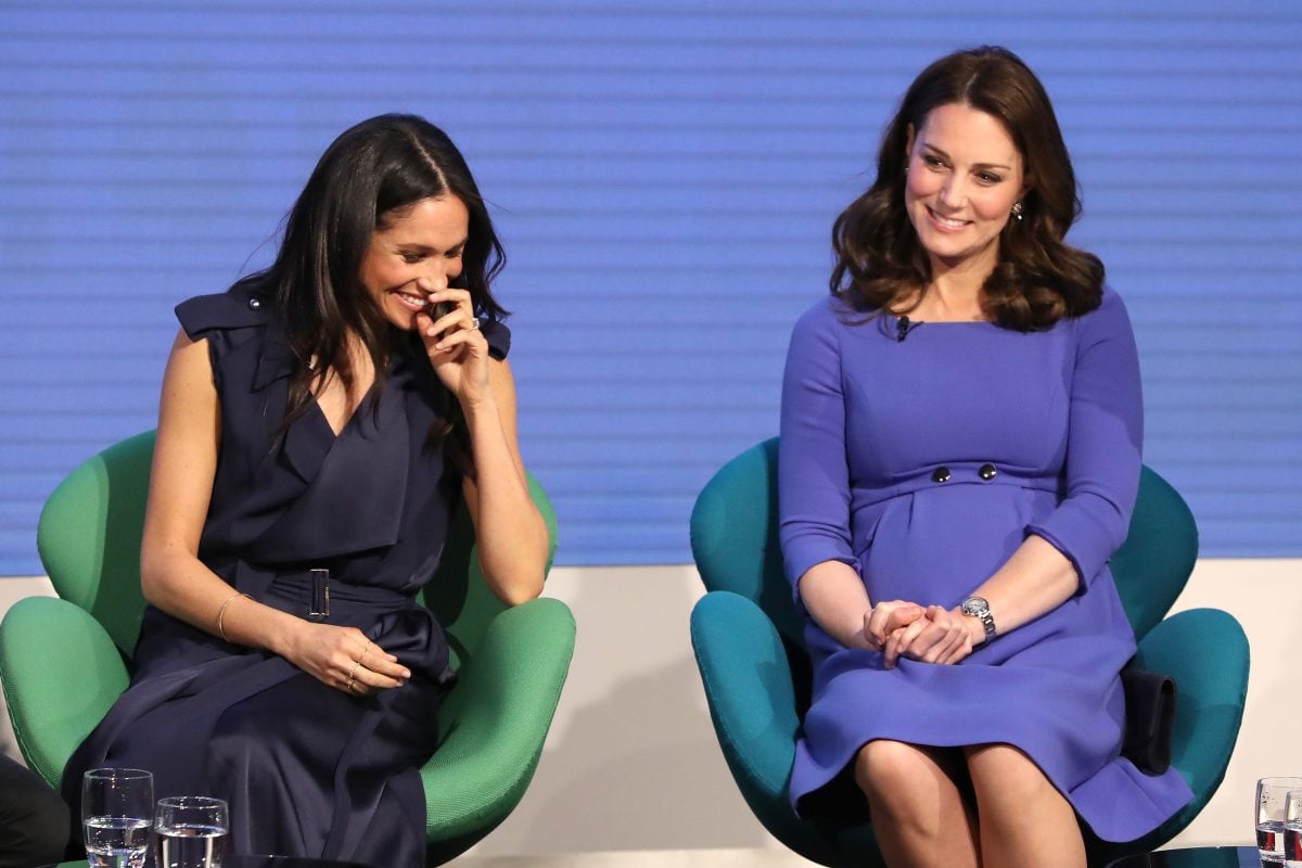 Meghan Markle, who debuted a new hairstyle similar to Kate Middleton's signature do, at the Royal Foundation forum together