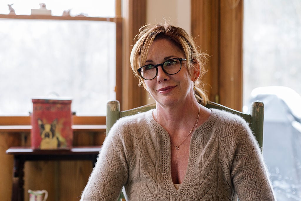 Melissa Gilbert sitting in her former home.