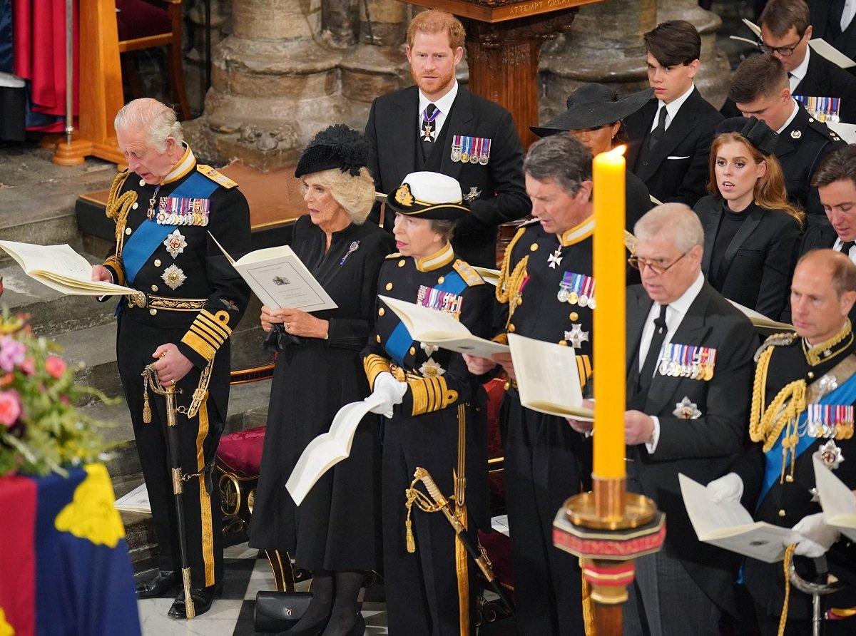 Members of the royal family at Westminster Abbey for Queen Elizabeth II's funeral