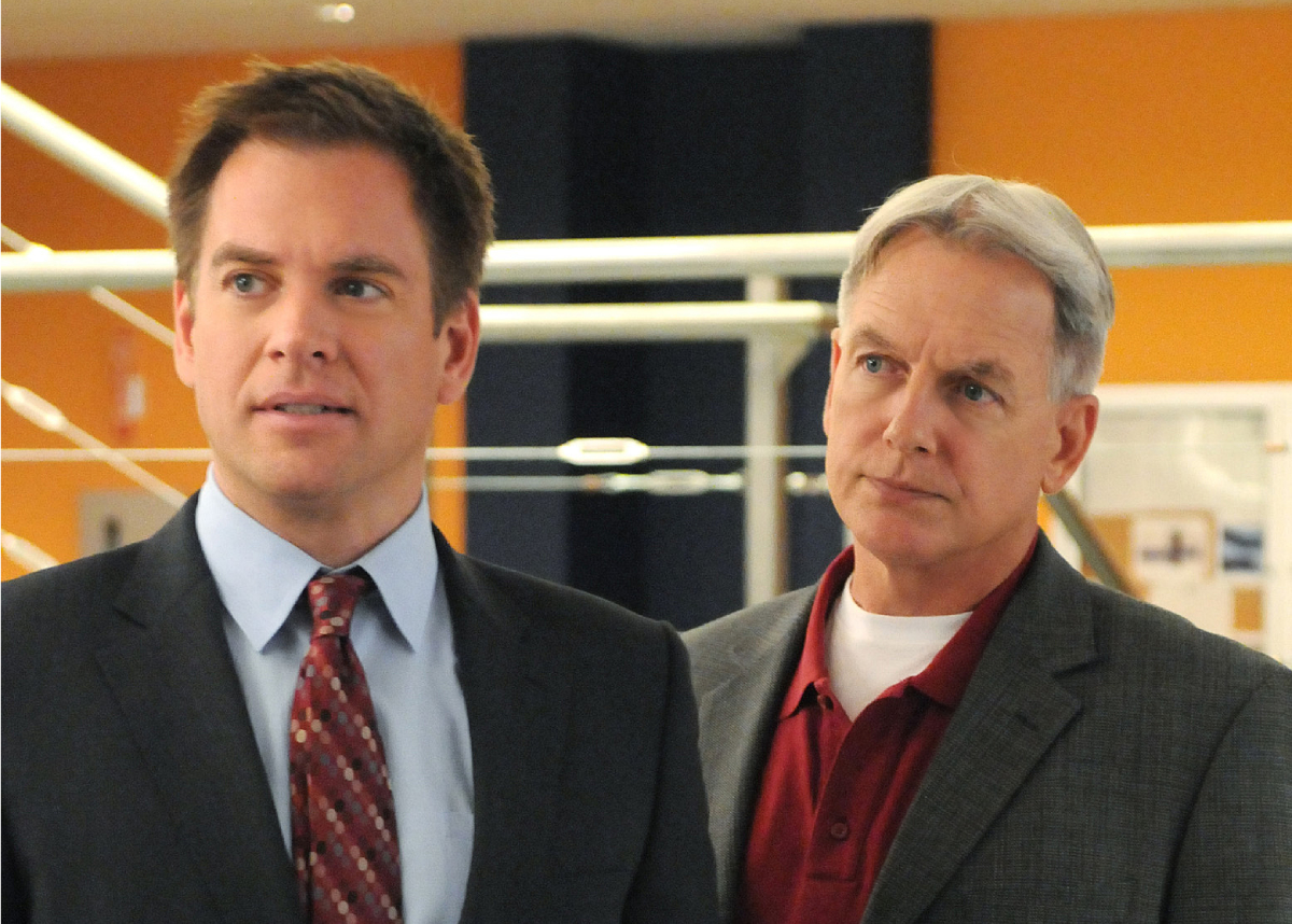 NCIS star Michael Weatherly and Mark Harmon in an image from 2010
