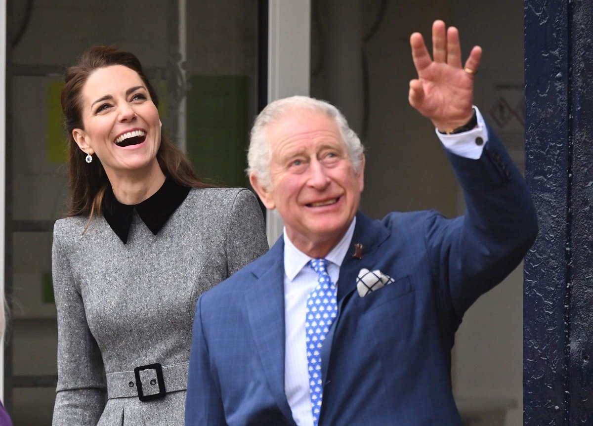 Now-King Charles and Kate Middleton depart after visiting The Prince's Foundation training site for arts and culture