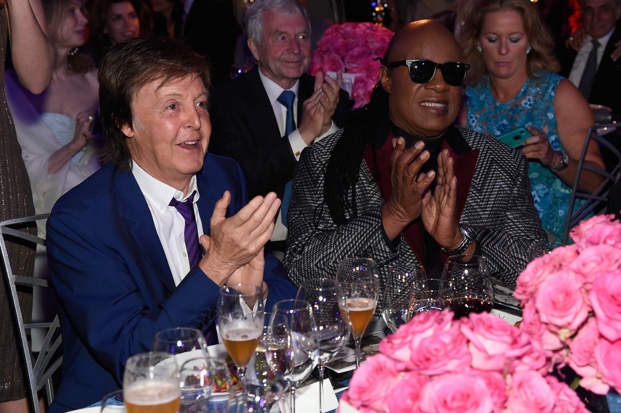 Paul McCartney and Stevie Wonder celebrate Tony Bennett's 90th birthday in New York City