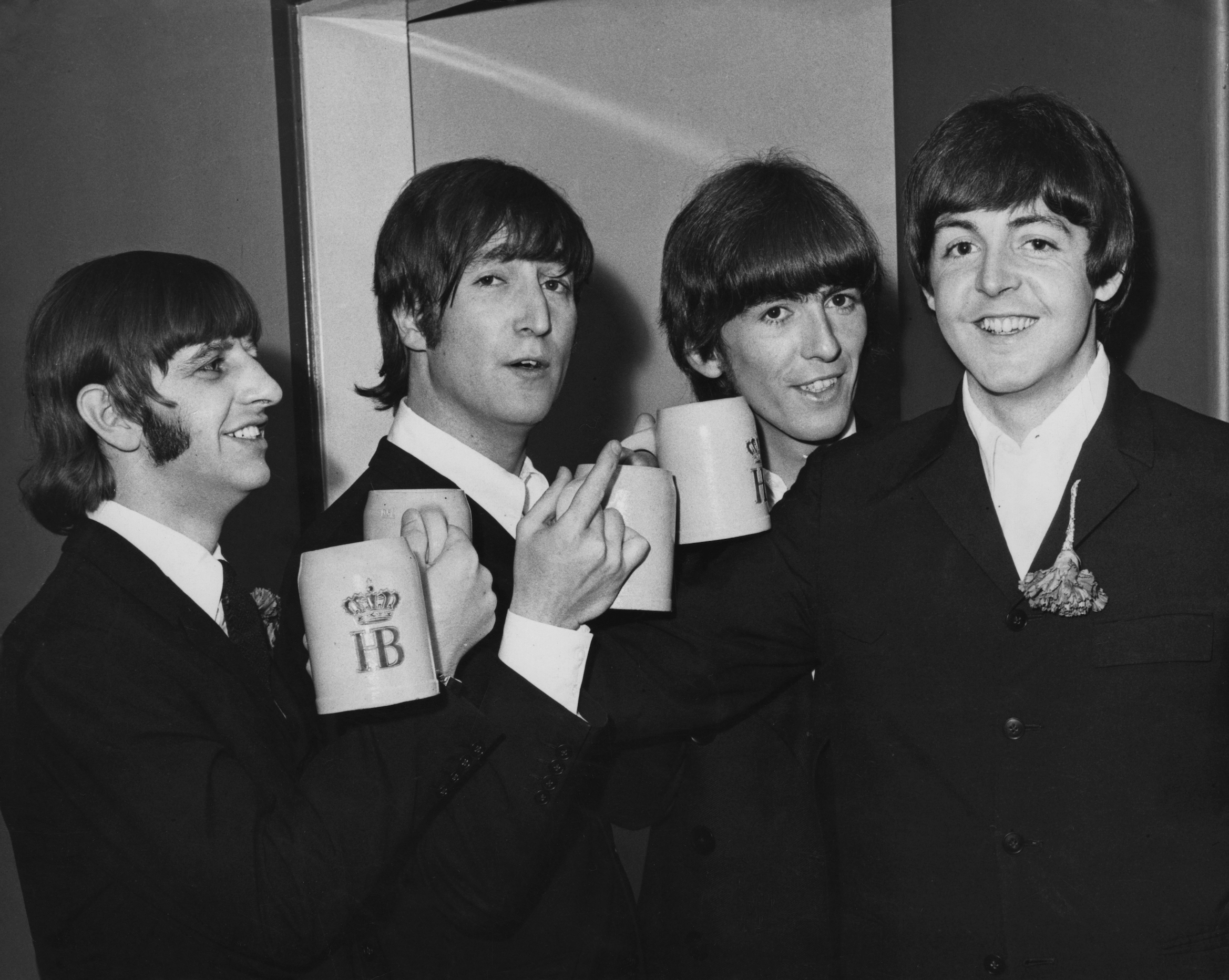 The Beatles celebrate Paul McCartney's 24th birthday