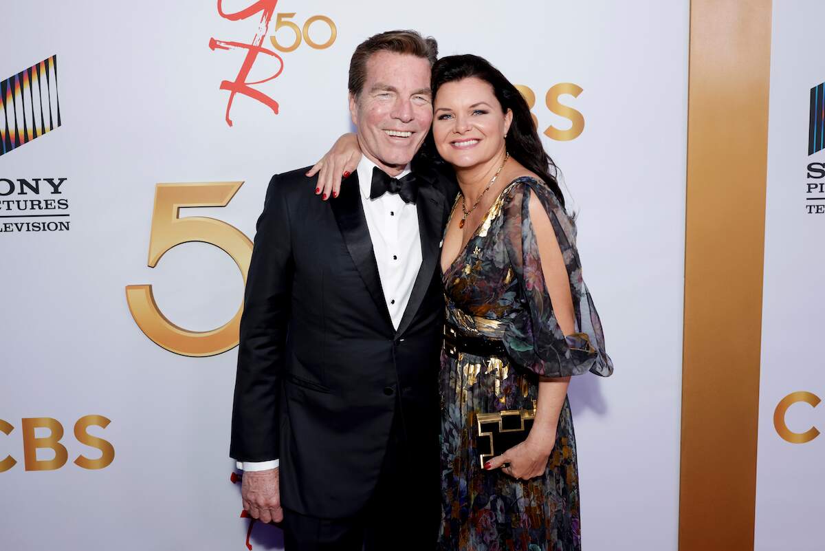Peter Bergman and Heather Tom arrive at The Young and The Restless 50th Anniversary celebration
