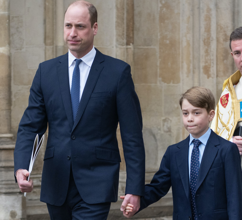 Prince William and Prince George hold hands in 2022