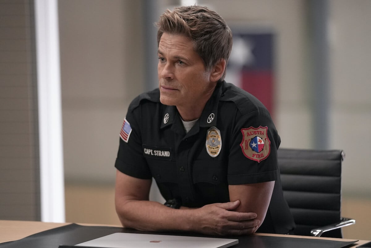 Rob Lowe wearing a uniform shirt on '9-1-1: Lone Star' on Fox