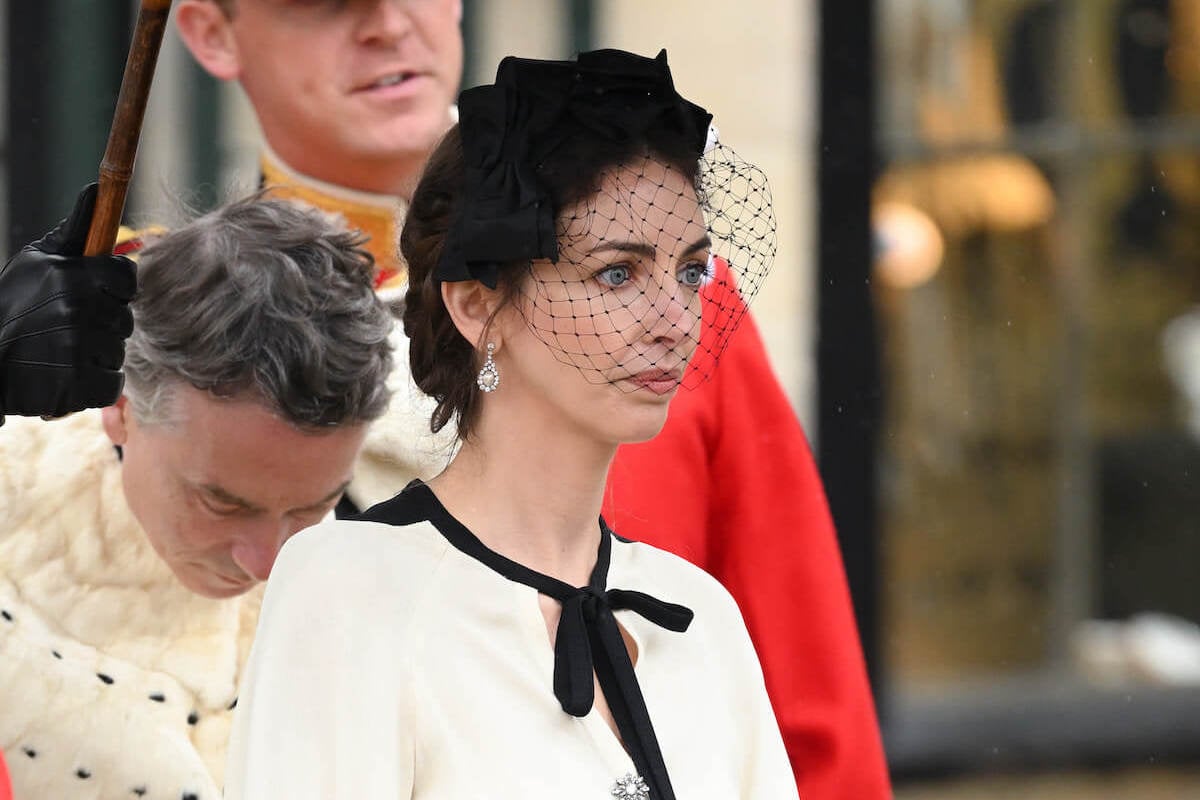 Rose Hanbury, who attended royal events alongside Prince William and Kate Middleton before the coronation, looks on at Westminster Abbey