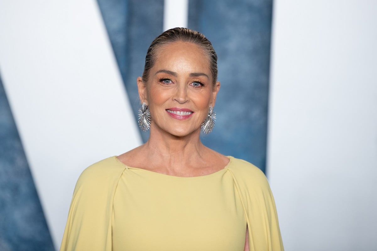 Sharon Stone at the Vanity Fair Oscar party.