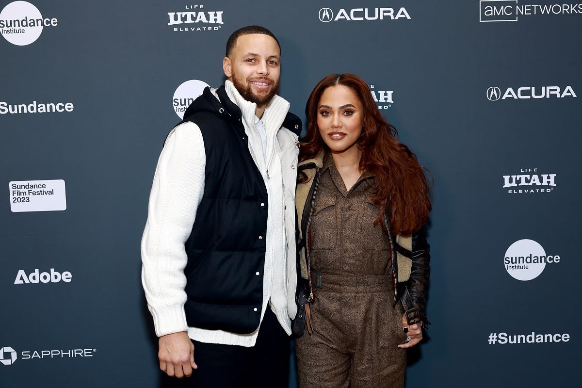 Steph Curry and Ayesha Curry attend the 2023 Sundance Film Festival for Stephen Curry Underrated premiere