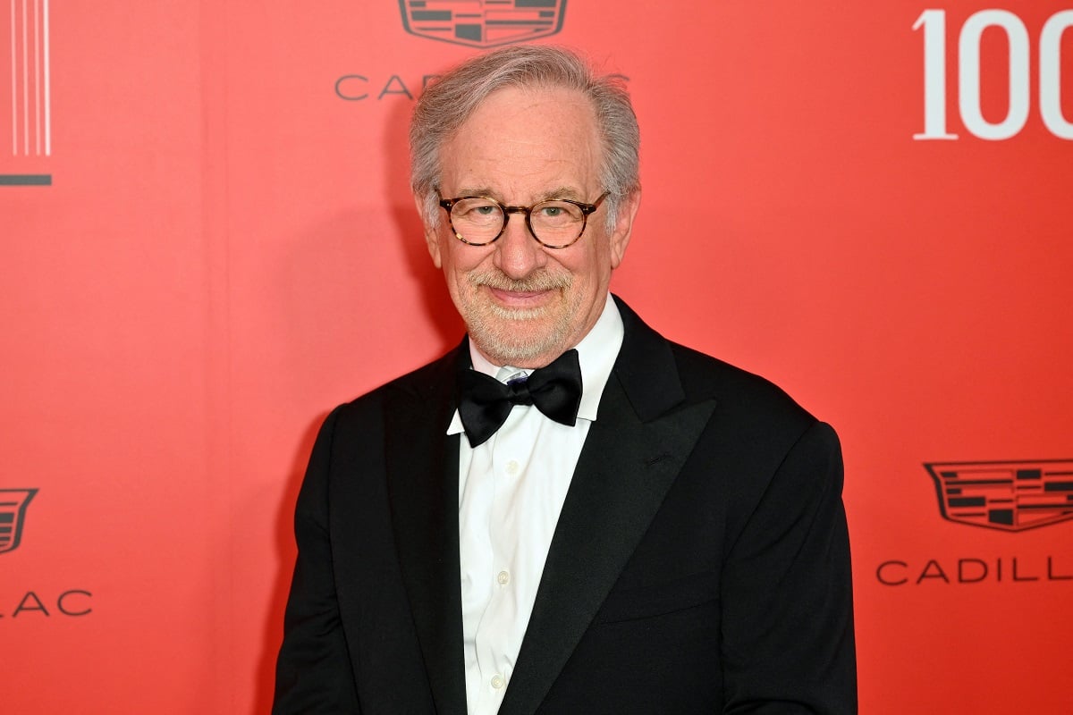 Steven Spielberg posing at the Time 100 Gala.