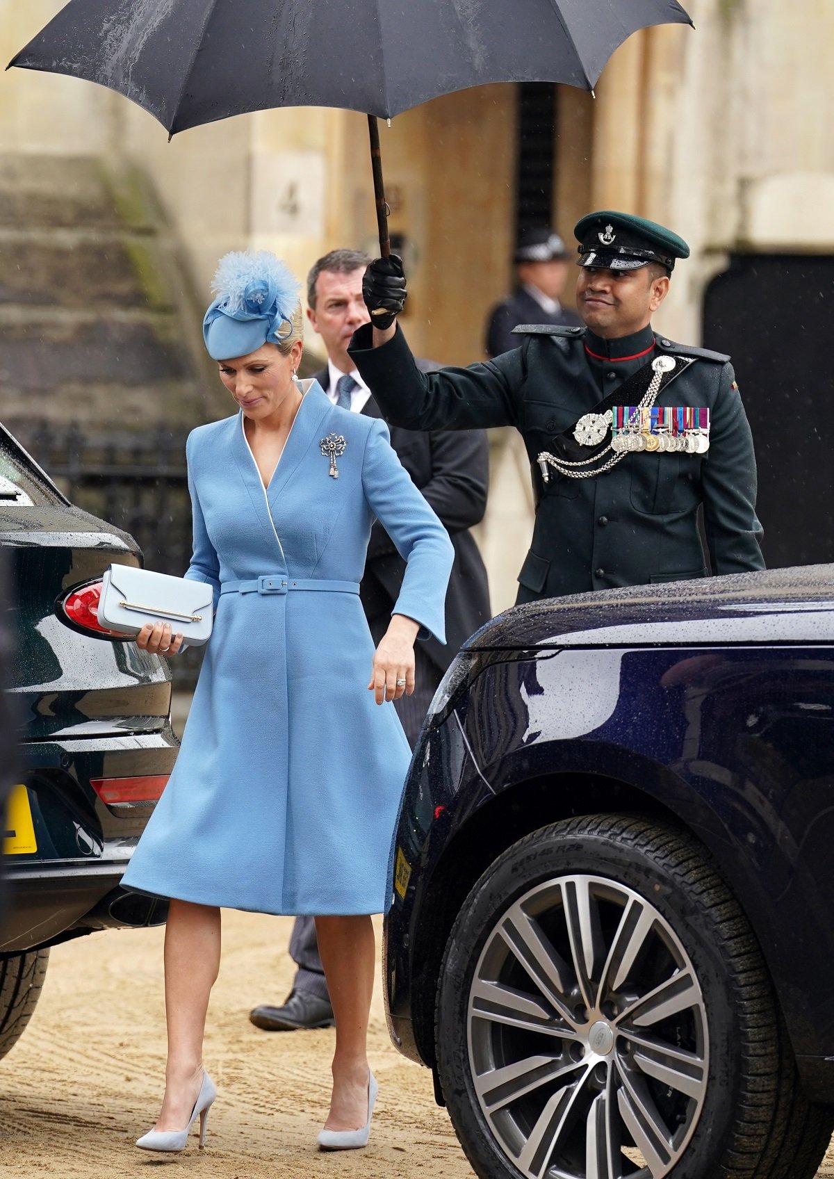 Zara Tindall arriving at Westminster Abbey ahead of the coronation ceremony of King Charles III