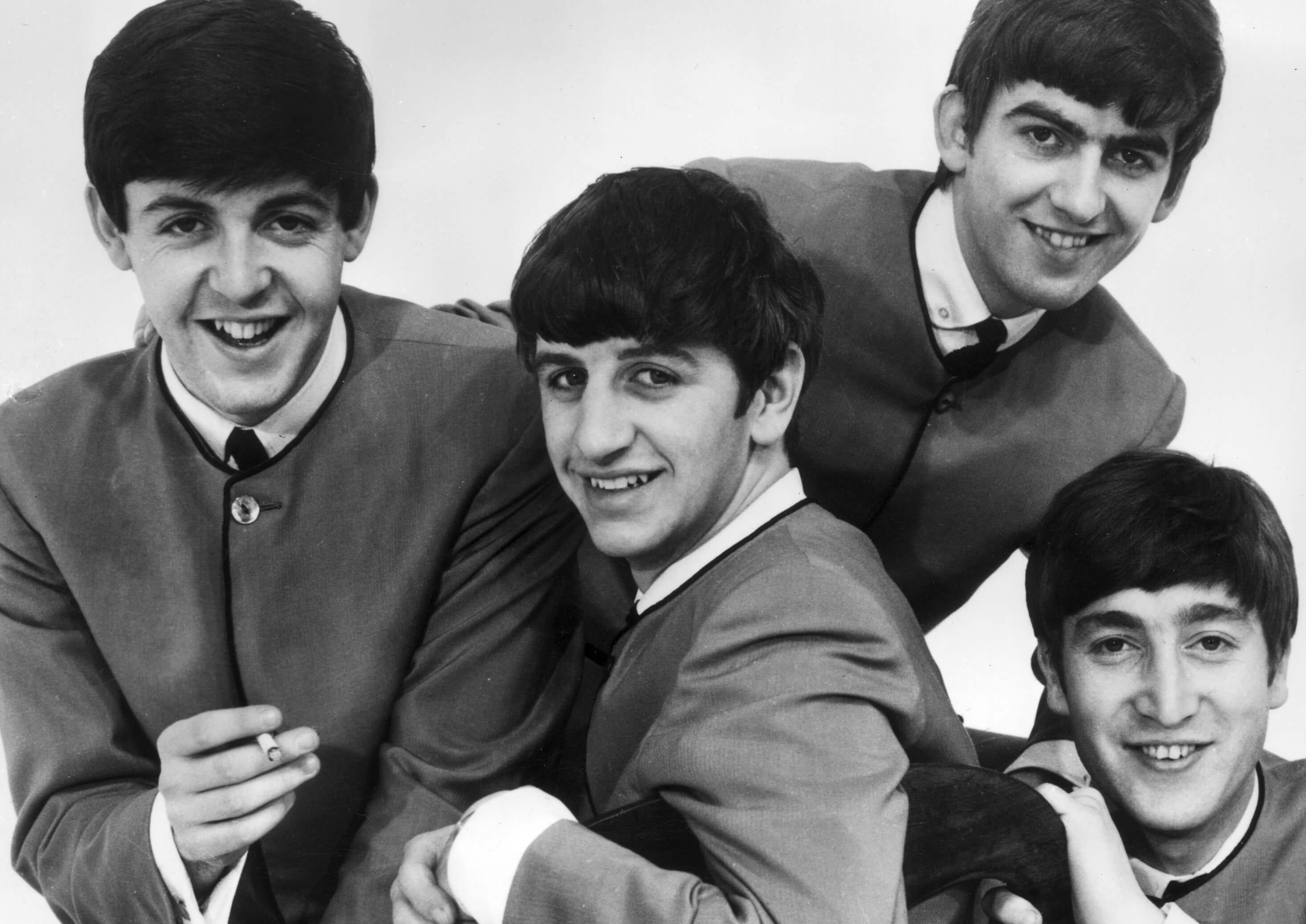 The Beatles in black-and-white