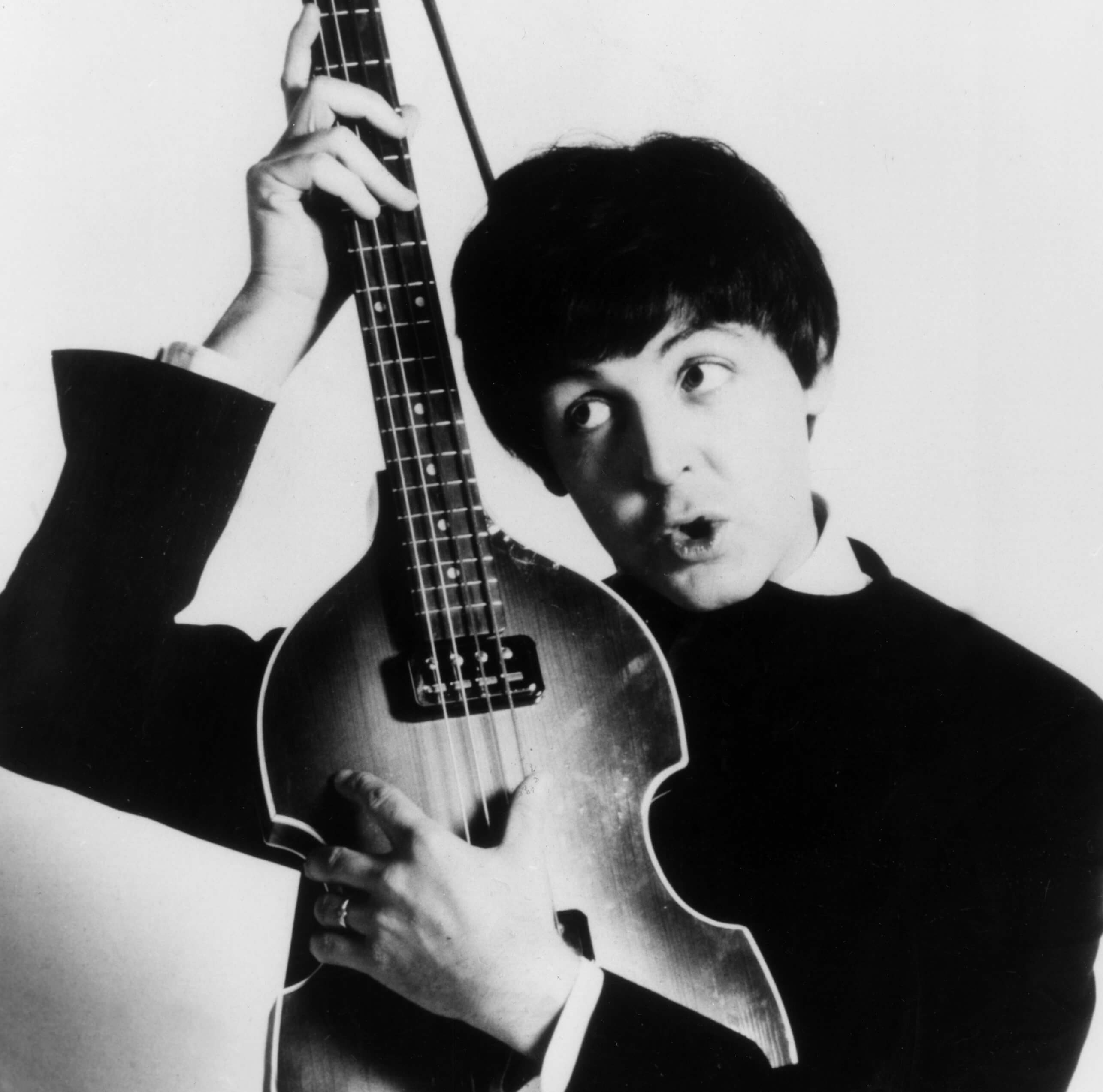 Paul McCartney with an instrument