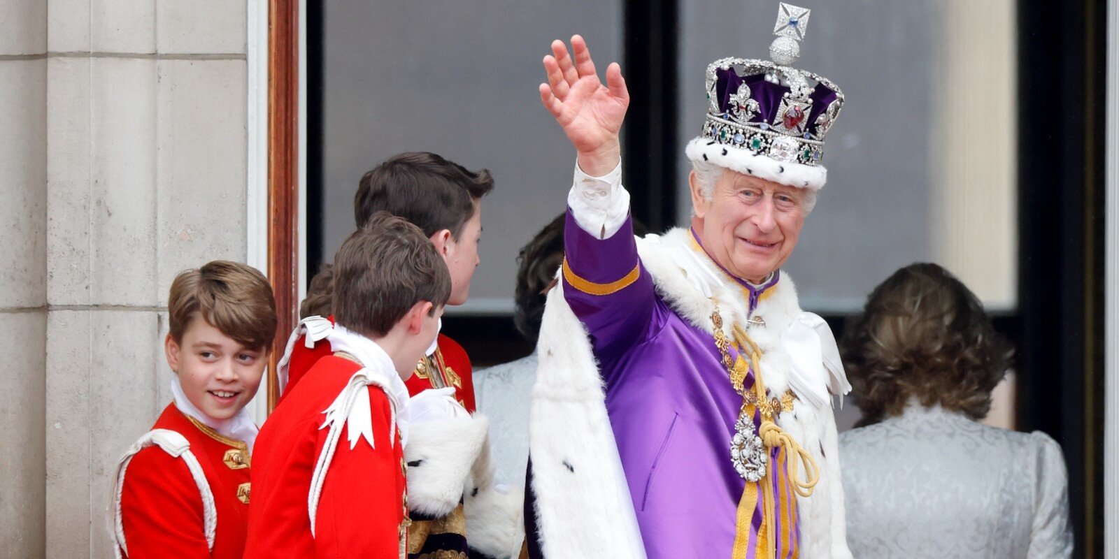 Prince George and King Charles at the coronation ceremony on May 6, 2023.