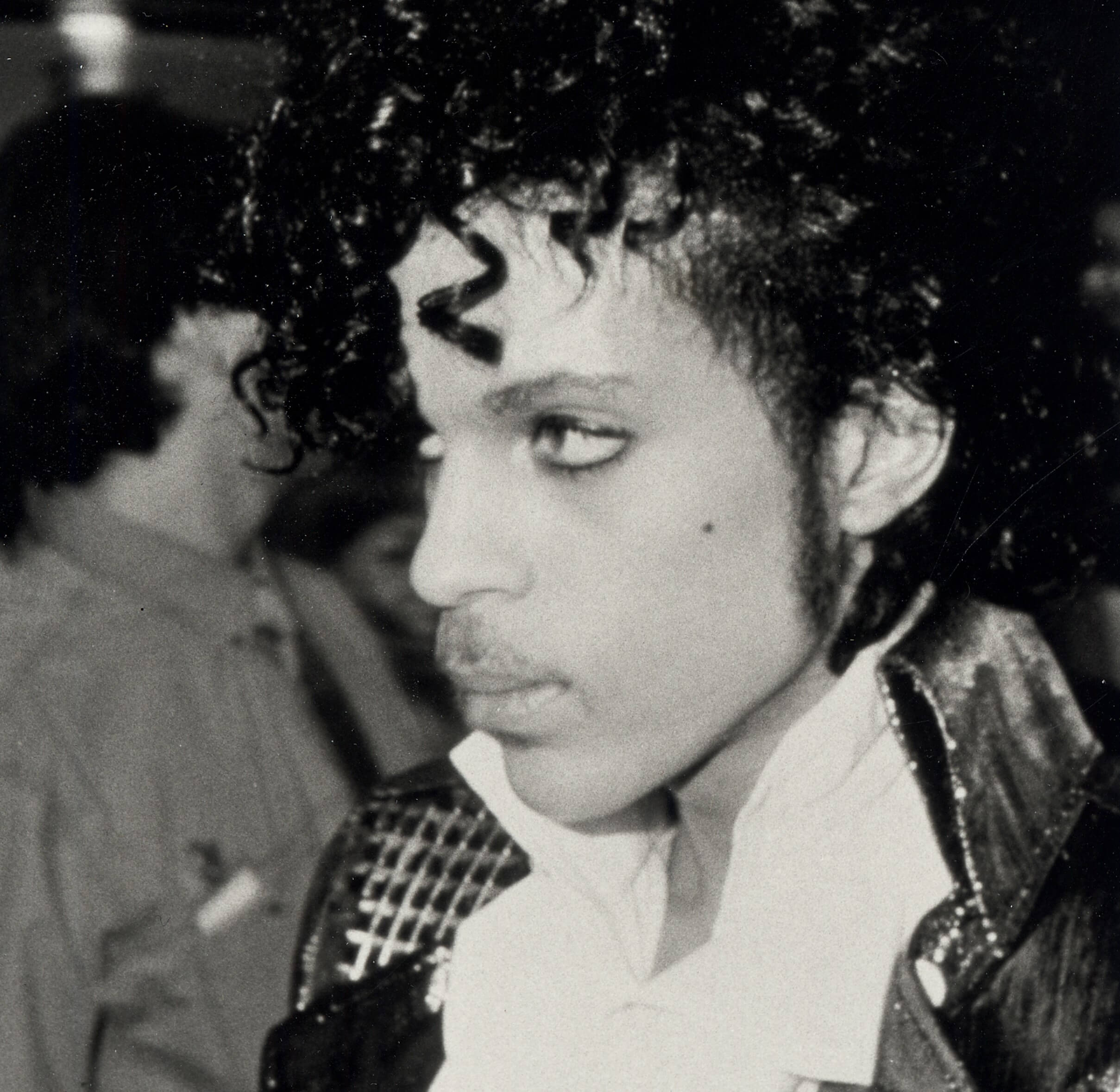 Prince with long hair during the "Purple Rain" era