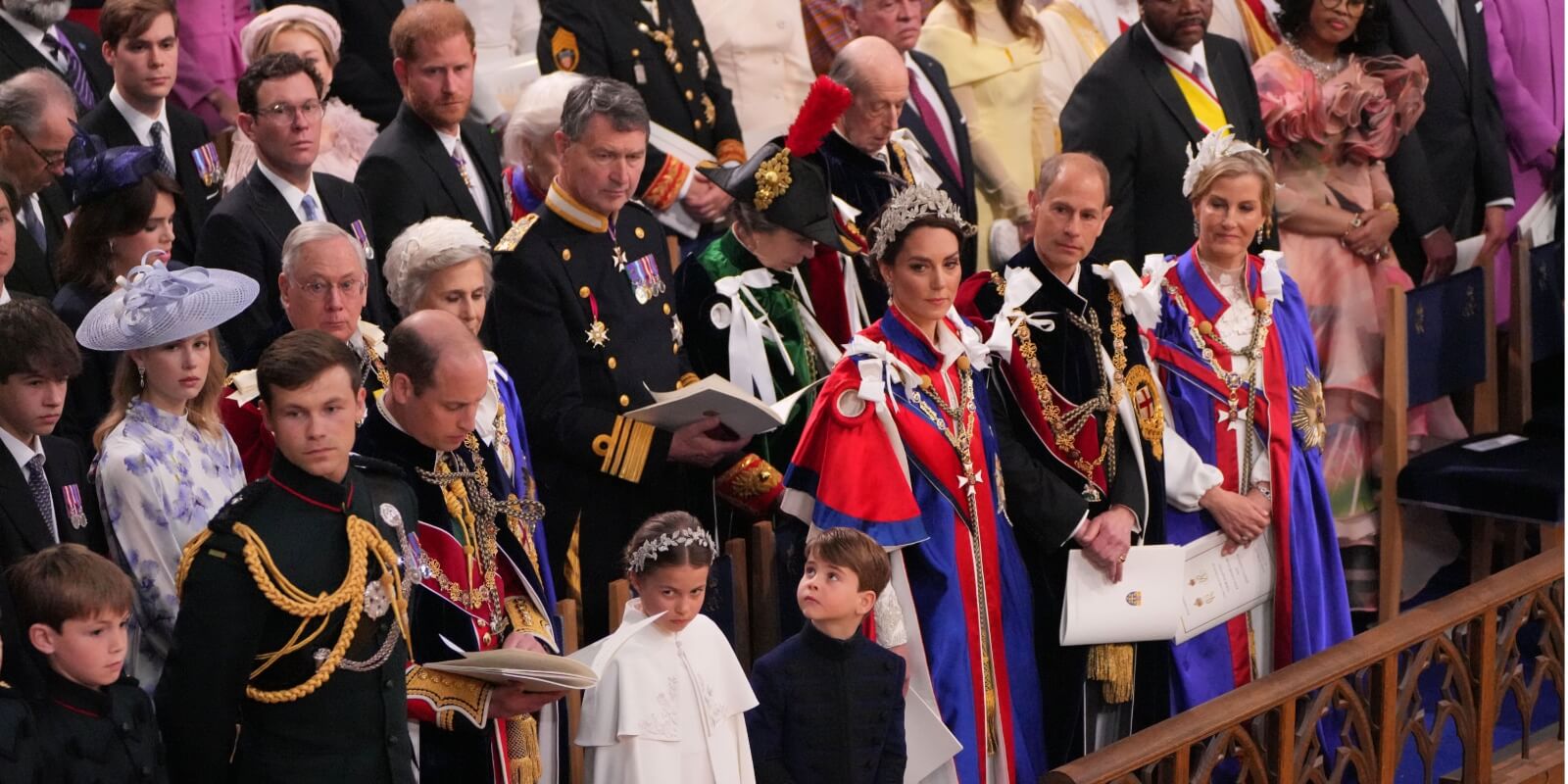 The royal family at the coronation of King Charles III.