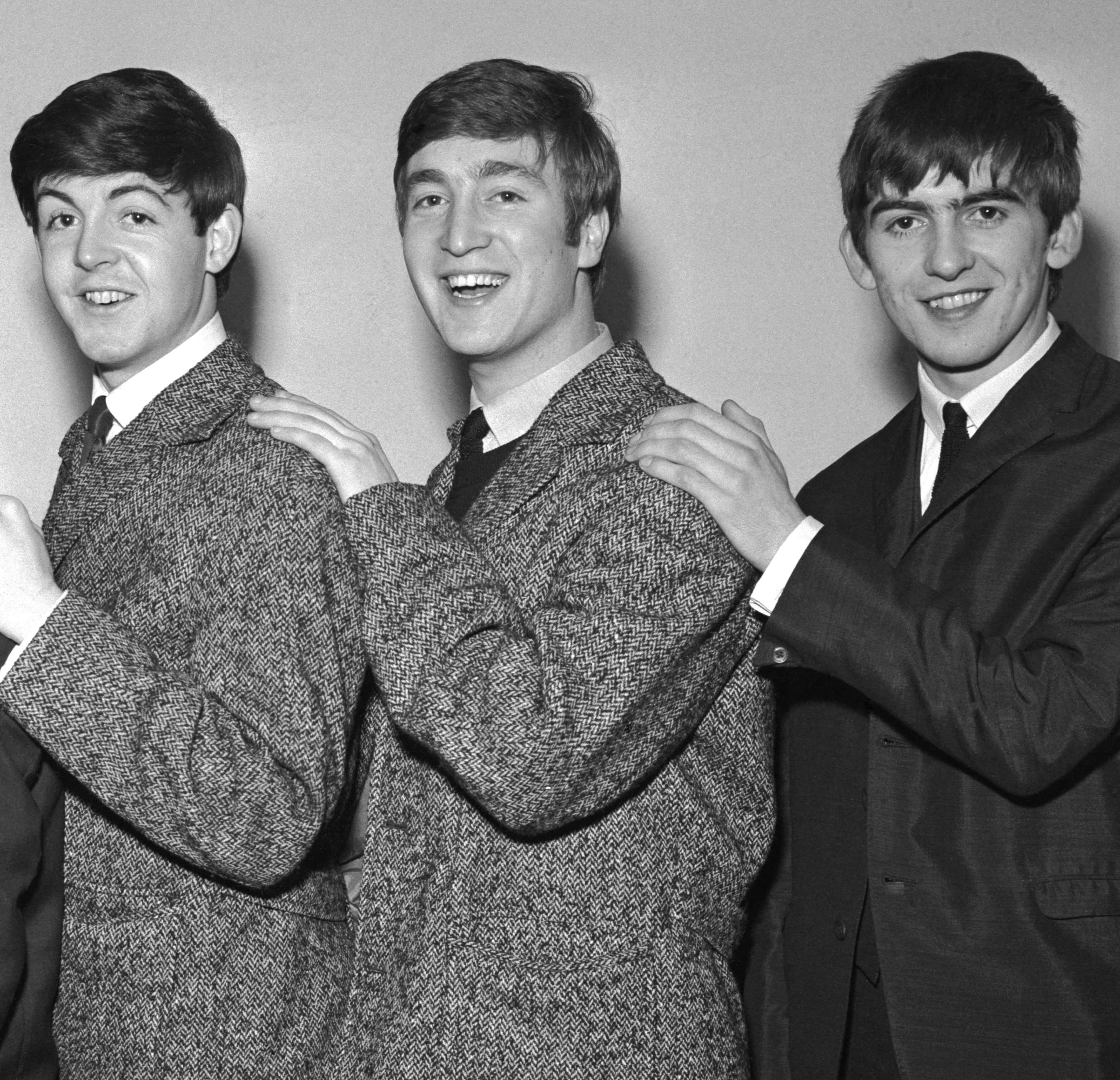 Paul McCartney, John Lennon, and George Harrison during The Beatles' "Can't Buy Me Love" era