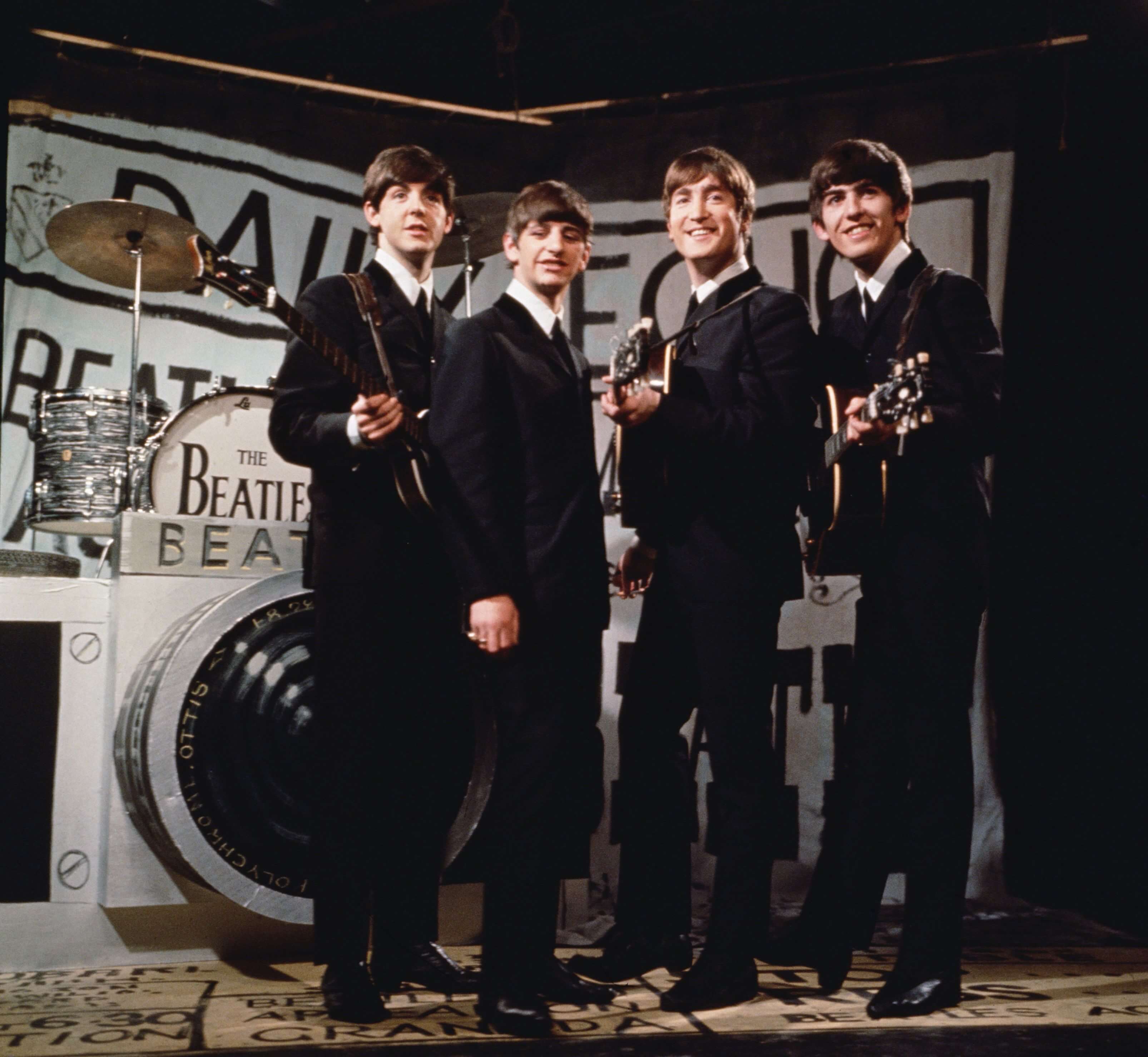 The Beatles with instruments