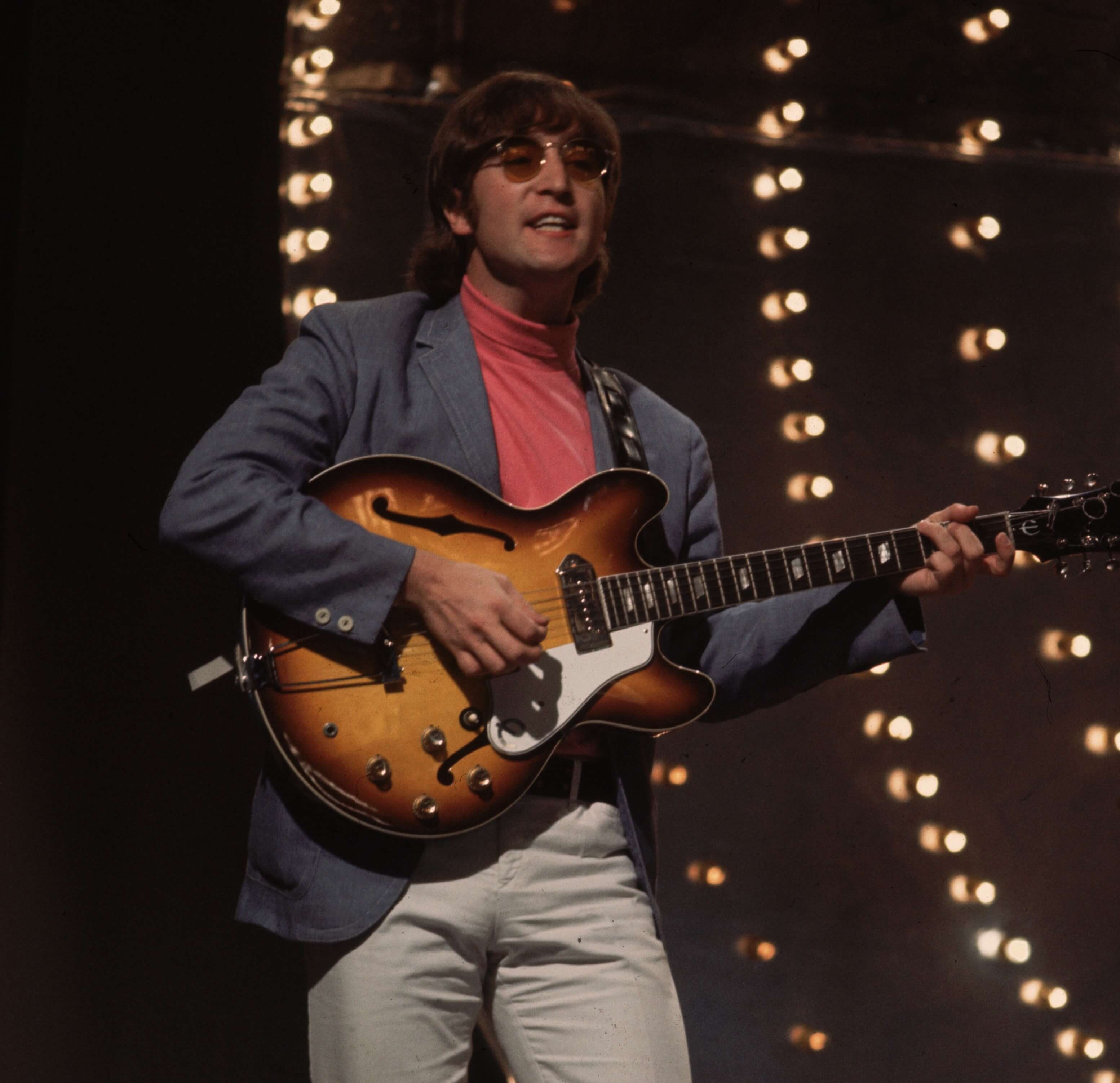 John Lennon with a guitar