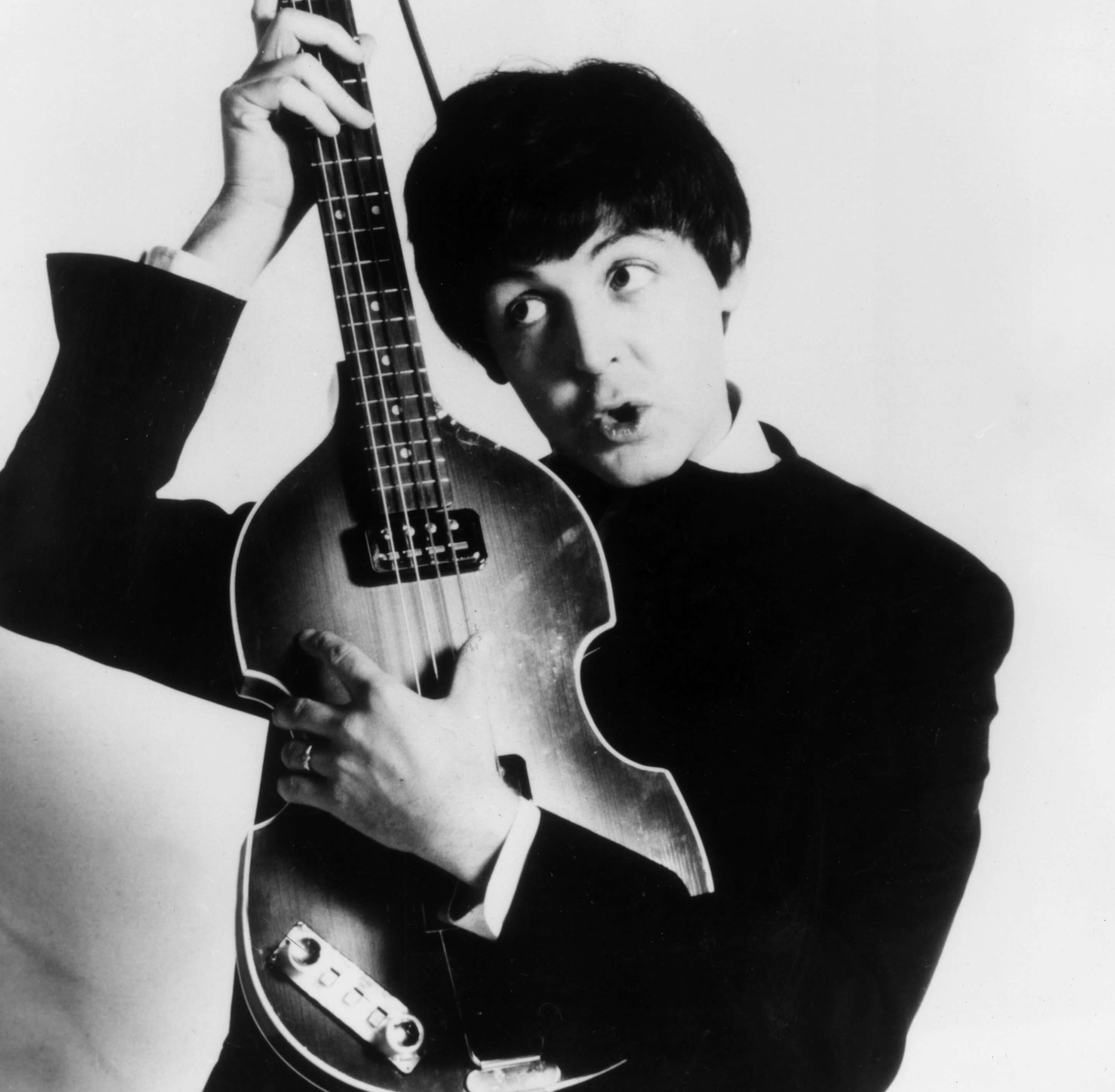 Paul McCartney with a guitar