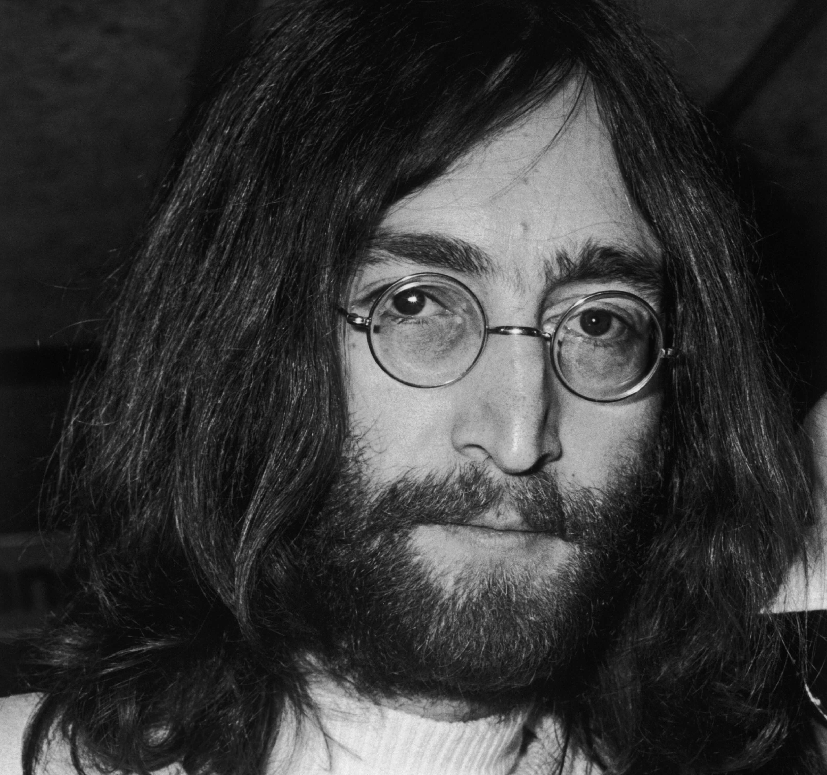 John Lennon with a beard during The Beatles' "Tomorrow Never Knows" era