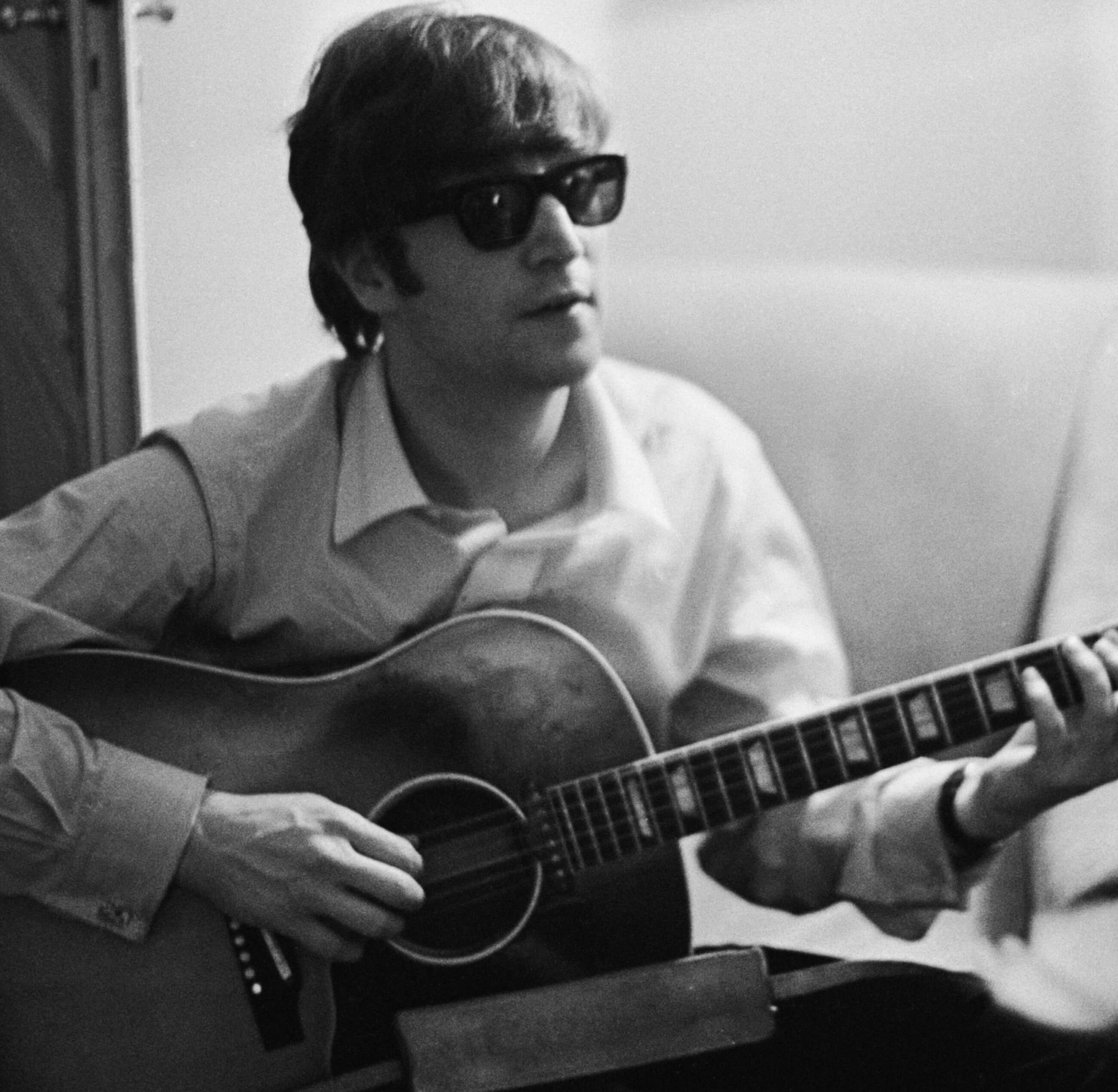 John Lennon with a guitar