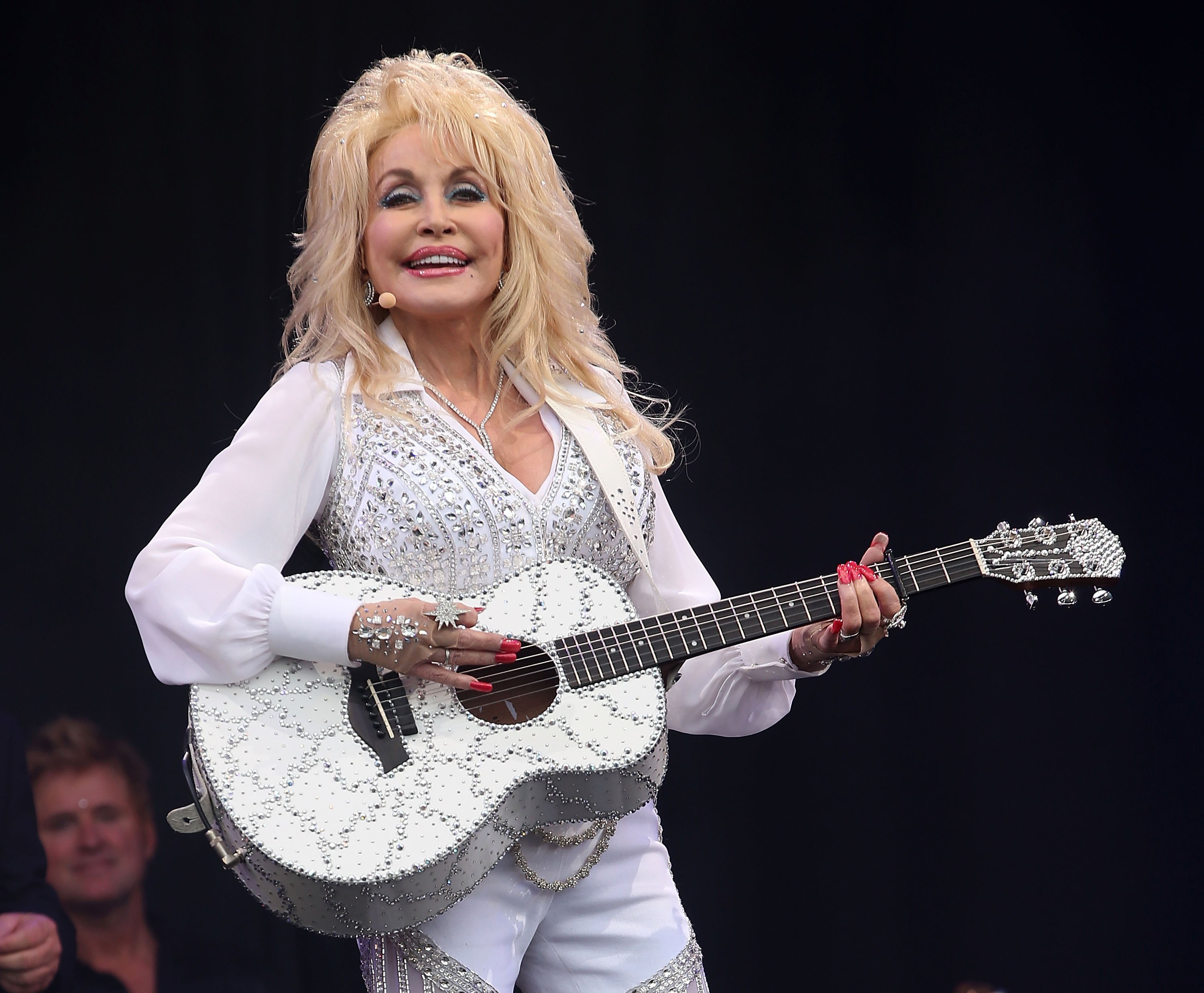 Dolly Parton performs at Glastonbury Festival in 2014