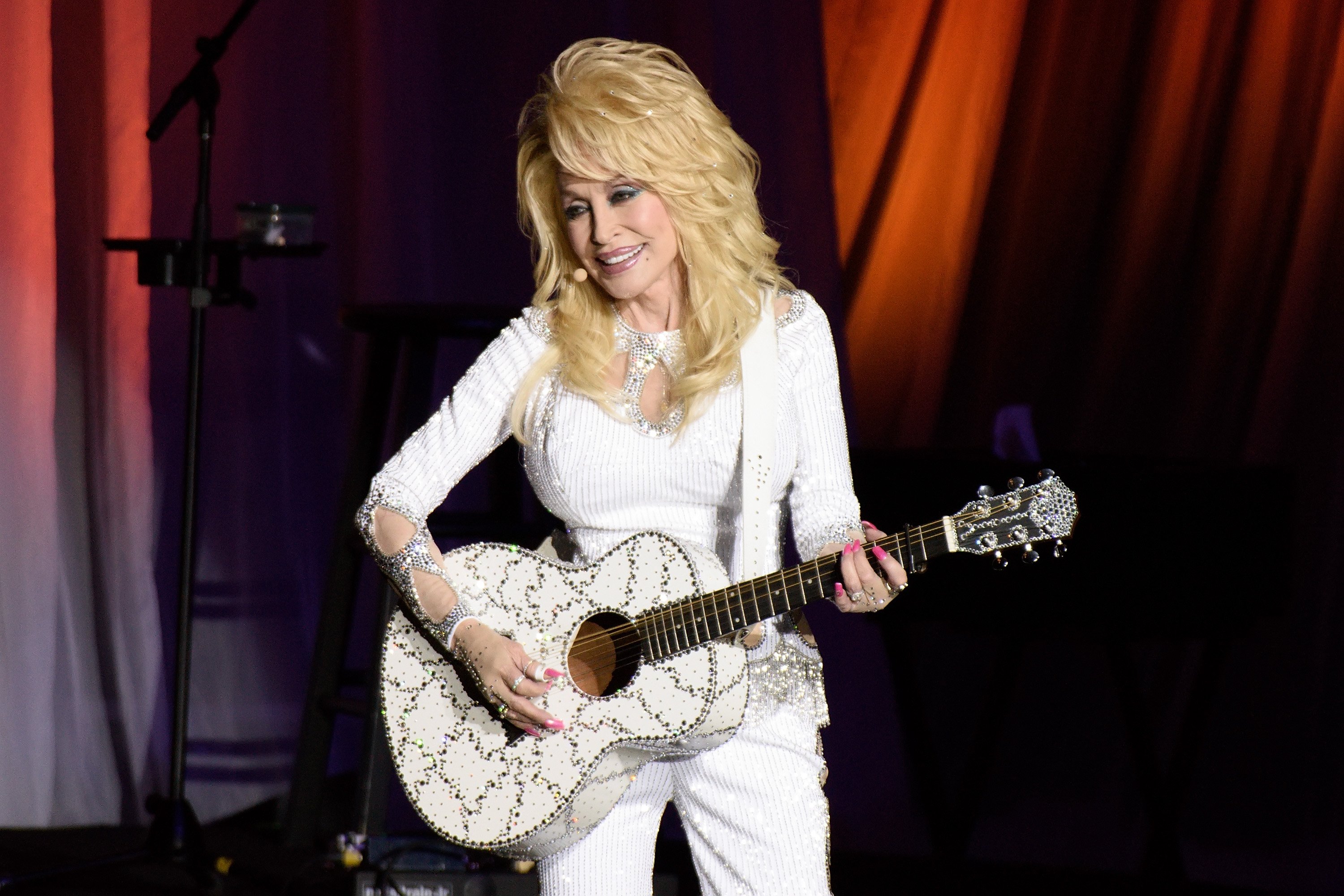 Dolly Parton performs in Chicago, Illinois, in 2016