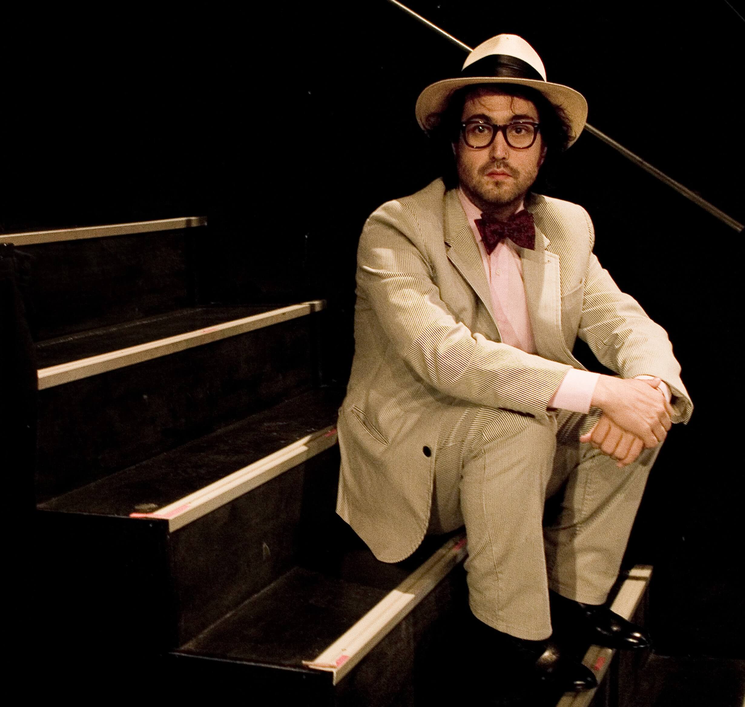 John Lennon's son, Sean Ono Lennon, in a white suit