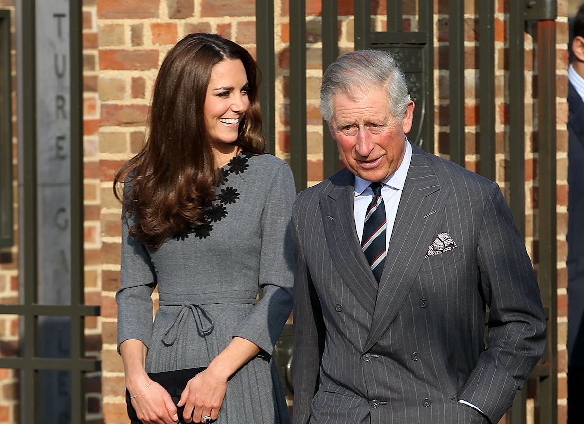 Kate Middleton and King Charles III in 2012