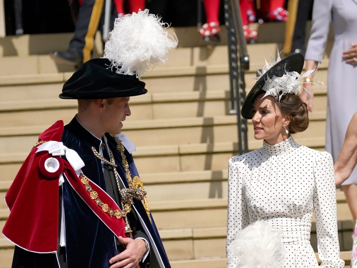 Kate Middleton and Prince William, who an expert says shouldn't do what he did to his wife in public to avoid 'tension,' depart after the Order Of The Garter Service at Windsor Castle