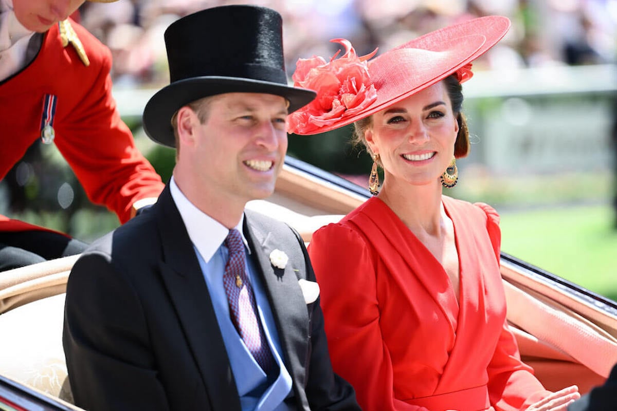 Kate Middleton, who a body language expert says wasn't ignored by Prince William at the 2023 Royal Ascot, ride in a carriage