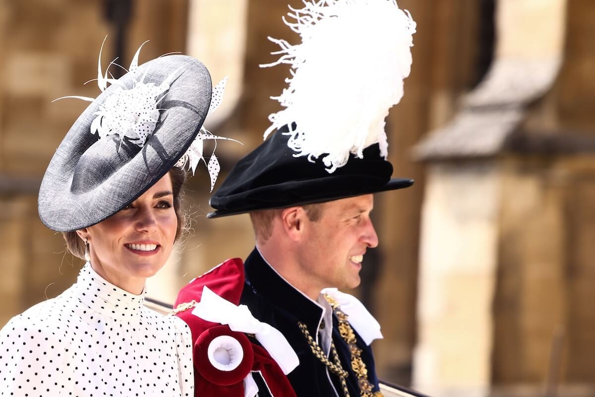 Kate Middleton, whose Alessandra Rich polka dot dress at the 2023 Order of the Garter service has been called 'redundant,' sits in a carriage with Prince William