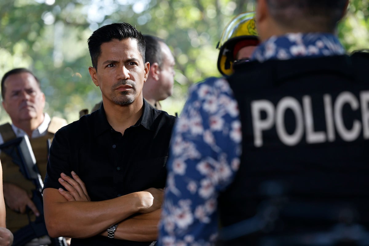 Jay Hernandez with his arms crossed in 'Magnum P.I.', which was recently canceled by NBC