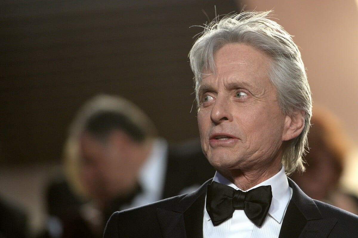 Michael Douglas wearing a suit at the Cannes Film Festival.