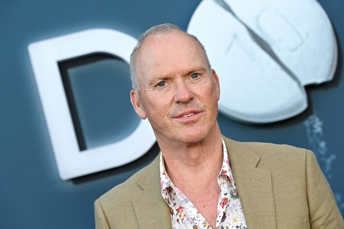Michael Keaton posing at a special screening for Hulu's 'Dopesick'.