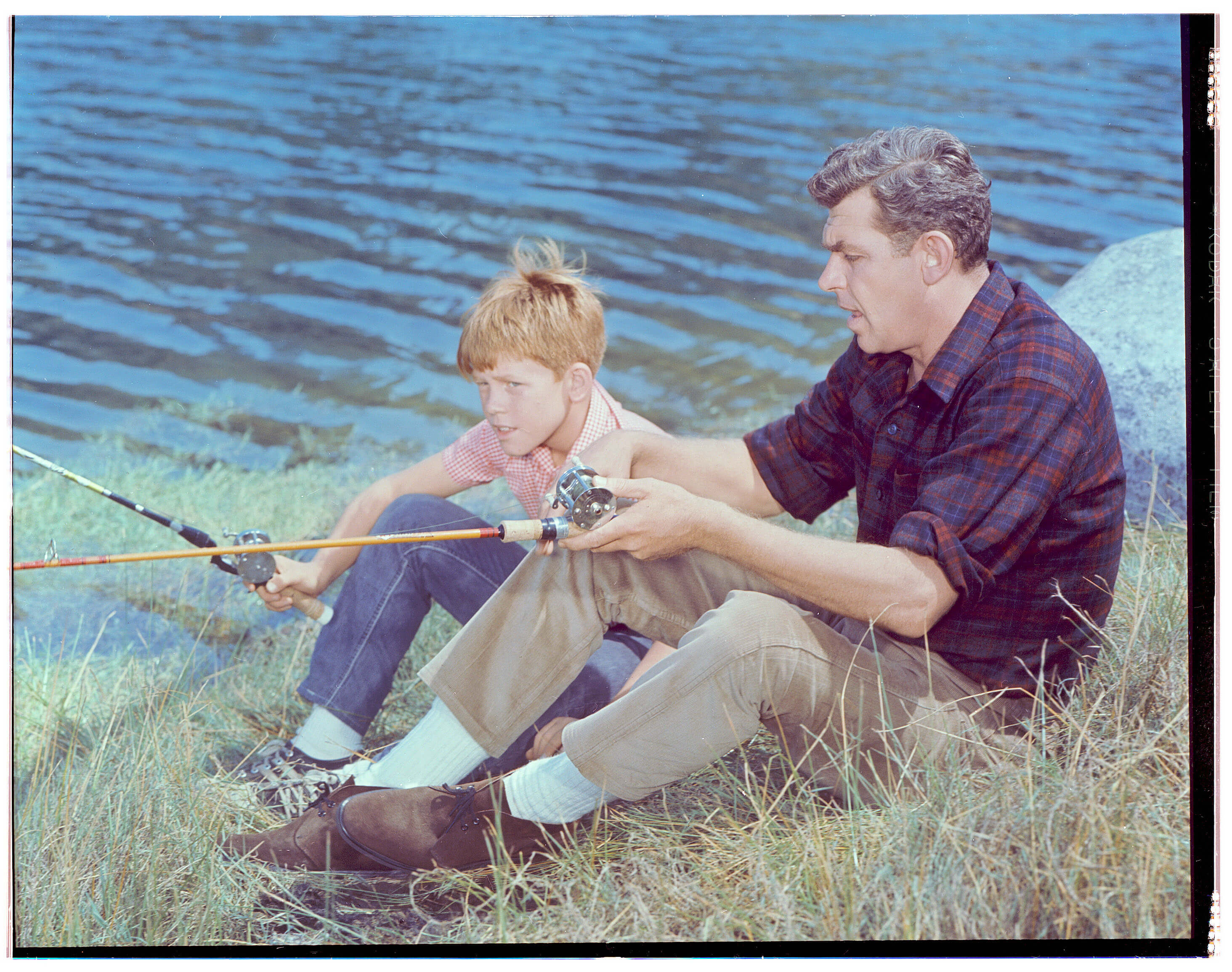 Opie and Andy go fishing.