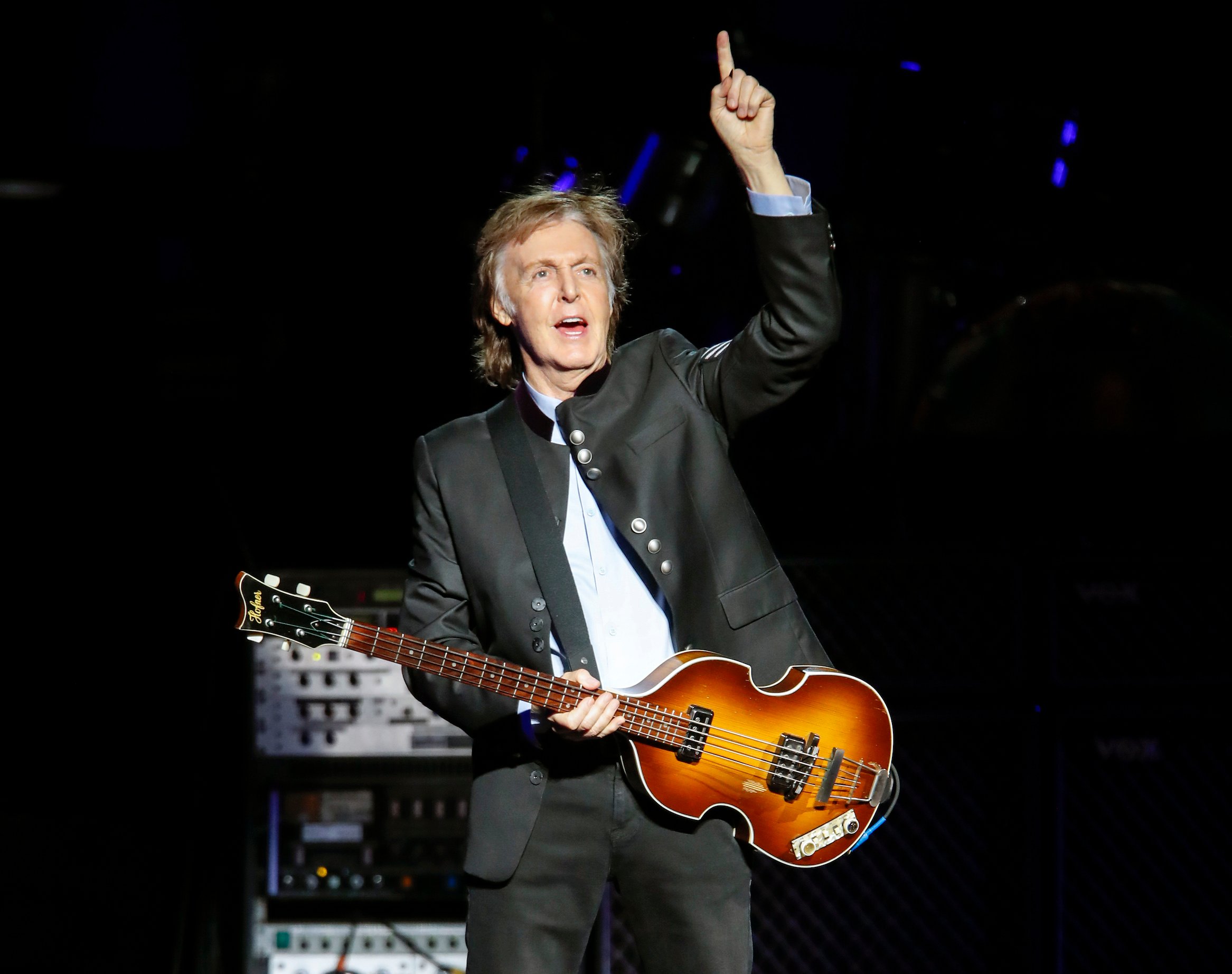 Paul McCartney performs in America at Hollywood Casino Amphitheatre in Tinley Park, Illinois, in 2017