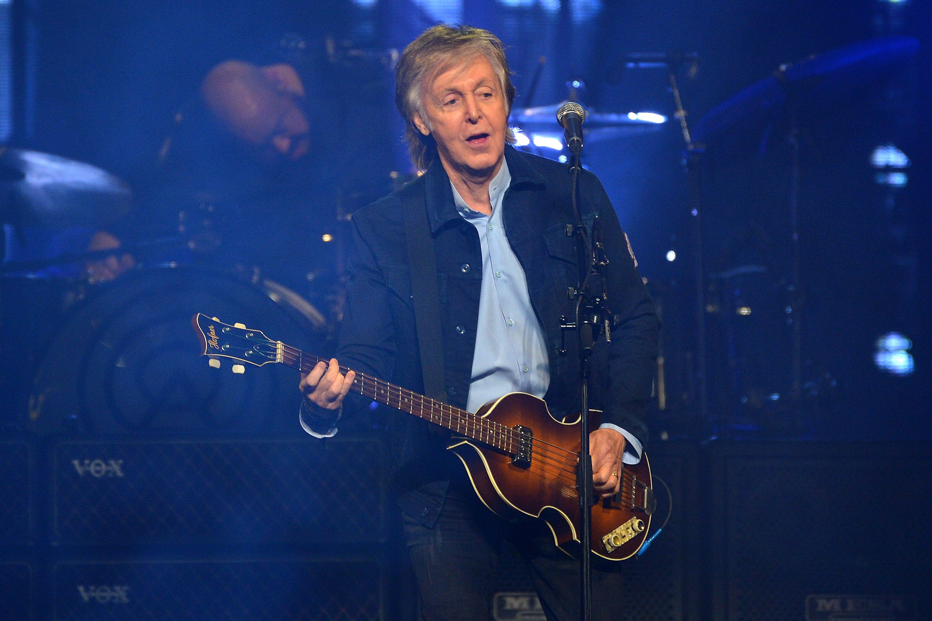 Paul McCartney performs at the O2 Arena in London, England in 2018
